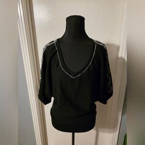 .ounce Black And Silver Sweater With Chain Detail Size XL